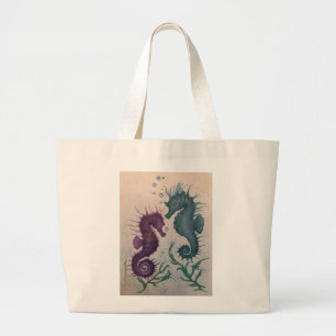 Year of the Seahorses Large Tote Bag