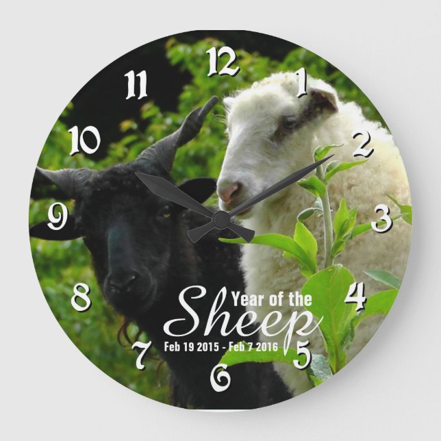 Year of the Sheep 2015-16 Large Clock (Front)