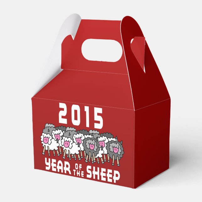Year of The Sheep Ram Goat Favor Box (Front Side)