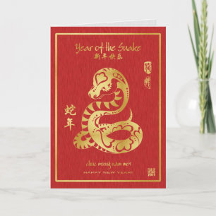 Year of the Snake 2013 - Vietnamese New Year - T Holiday Card