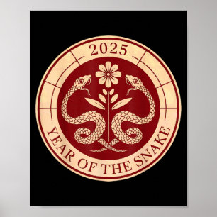 Year Of The Snake 2025 Lunar New Year Chinese New  Poster