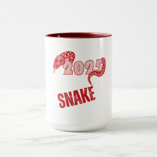 Year of the Snake 2025 red Mug