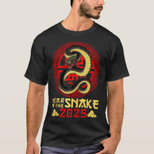 Year Of The Snake 2025 Zodiac Happy Chinese New Ye T-Shirt