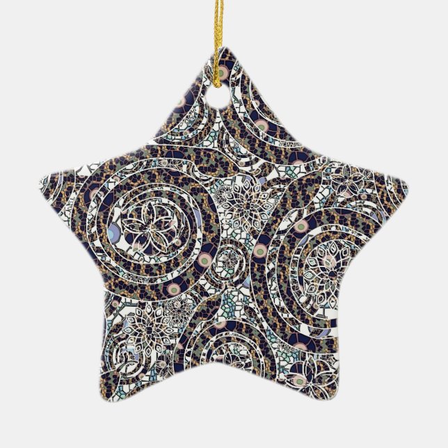 year of the snake ceramic ornament (Front)