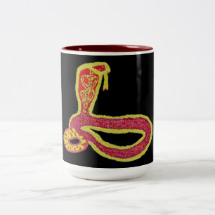 Year of the Snake Chinese Lunar New Year glitter Two-Tone Coffee Mug