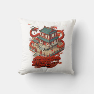 Year of the Snake: Chinese New Year 2025 #02 Throw Pillow