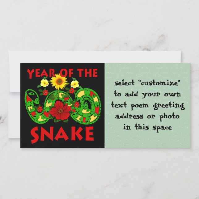 Year Of The Snake Holiday Card (Front)