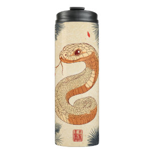 Year of The Snake Majestic Cobra Double Happiness Thermal Tumbler