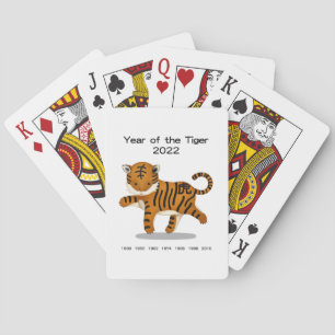 Year of the Tiger 2022 Cute Zodiac Animal Keepsake Playing Cards