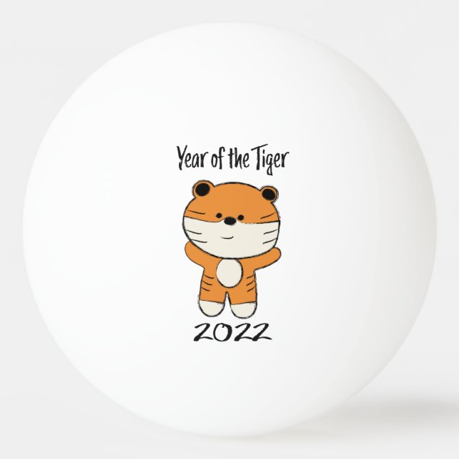 Year of the Tiger 2022 Ping Pong Ball (Back)