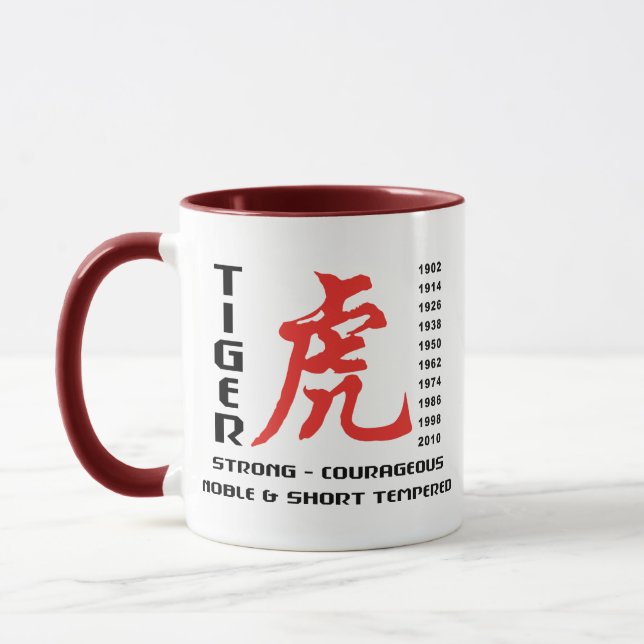 Year of The Tiger Chinese Astrology Gift Mug (Left)