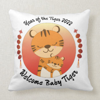 Year of the Tiger New Baby 2022 Throw Pillow