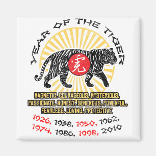 Year of the Tiger Qualities Magnet