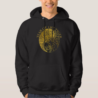 Year Of The Tiger Ying And Yang Artwork Sleeping T Hoodie
