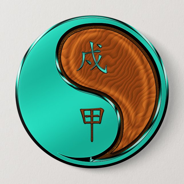 Year of the Wood Dog 4 Inch Round Button (Front)