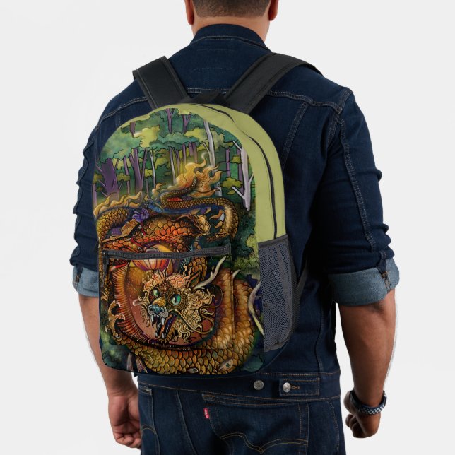 Year of the Wood Dragon 2024 Printed Backpack (Insitu (Model))