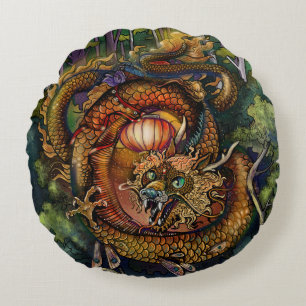Year of the Wood Dragon 2024 Round Pillow