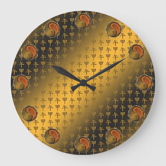 Year of the Wood Horse Large Clock (Front)