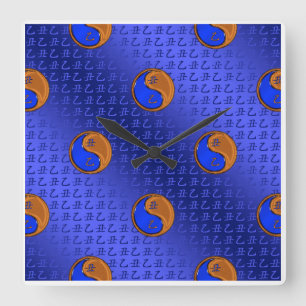 Year of the Wood Ox Square Wall Clock
