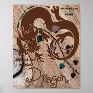 YEAR OF WOOD DRAGON! POSTER