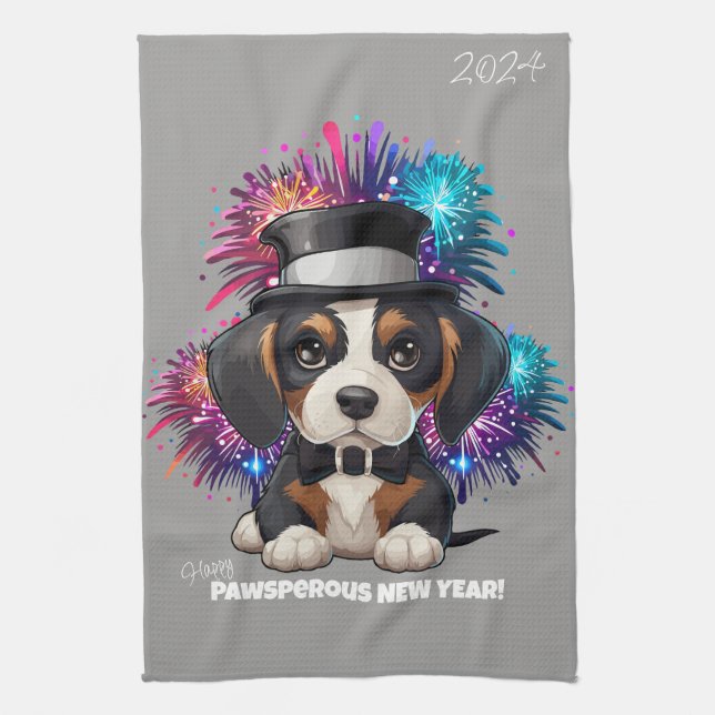 Year of Woofs! Kitchen Towel (Vertical)