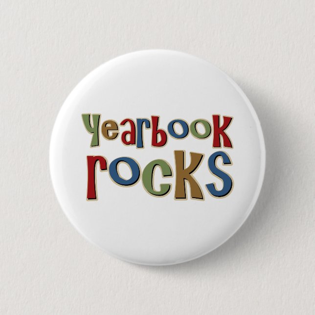 Yearbook Rocks 2 Inch Round Button (Front)