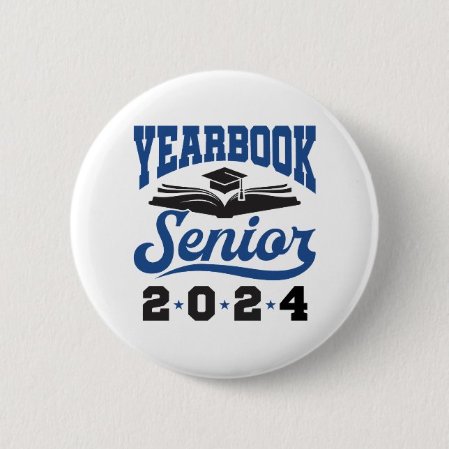 Yearbook Senior 2024  2 Inch Round Button (Front)