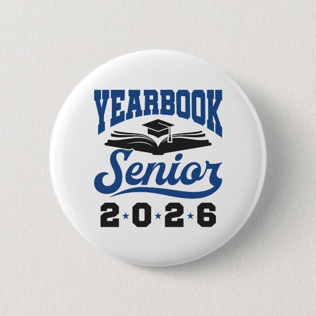 Yearbook Senior 2026 2 Inch Round Button (Front)