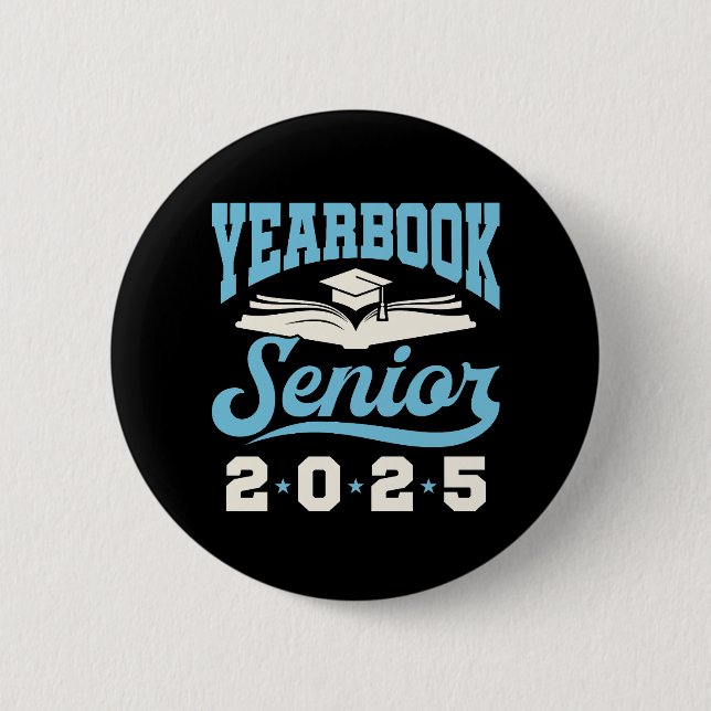 Yearbook Senior Class of 2025 2 Inch Round Button (Front)