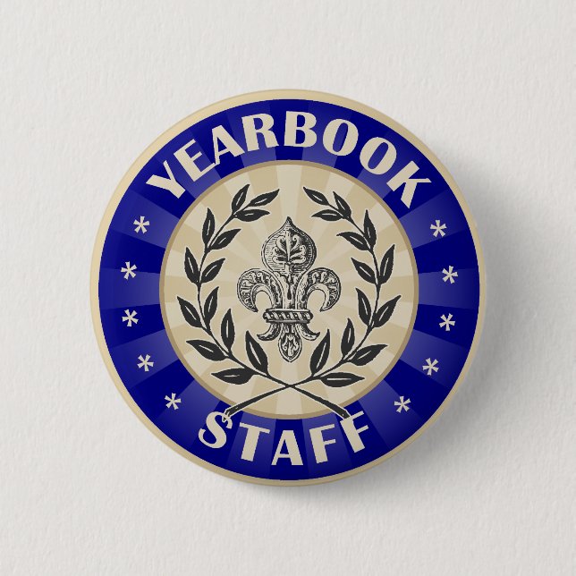 Yearbook Staff 2 Inch Round Button (Front)