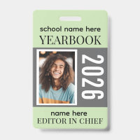Yearbook Staff Badge Fully Customizable