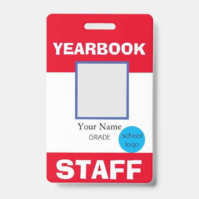 Yearbook Staff ID Badge (Front)