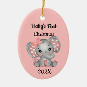 Yearly Baby's First Christmas Ceramic Ornament