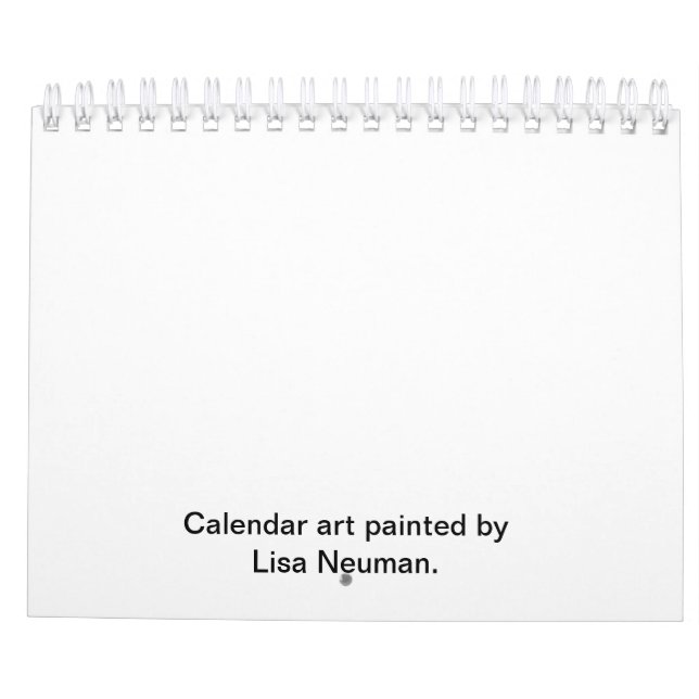 Yearly Calendar with Seasonal Designs (Back)