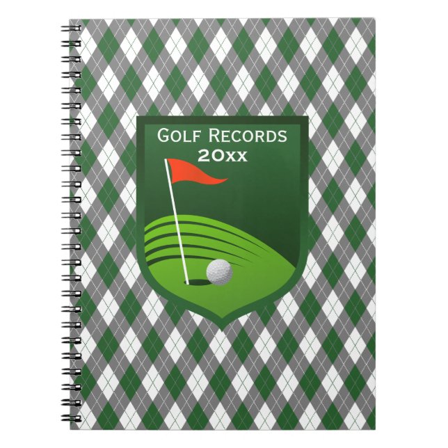Yearly Golf Records Notebook (Front)