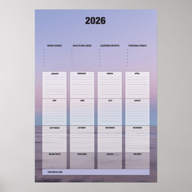 Yearly Planner Poster (Front)