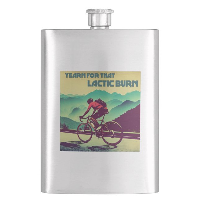 Yearn For That Lactic Burn Cycling Hip Flask (Front)