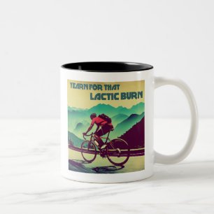 Yearn For That Lactic Burn Cycling Two-Tone Coffee Mug