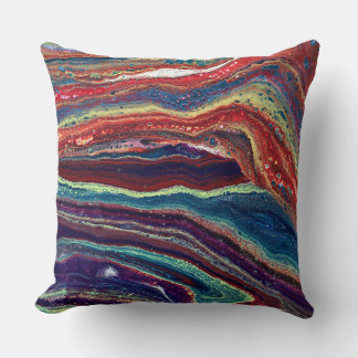 Yearnin Burnin 1 Colourful Abstract Accent Pillow