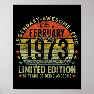 Years 53rd Birthday Legends February 1996 Poster