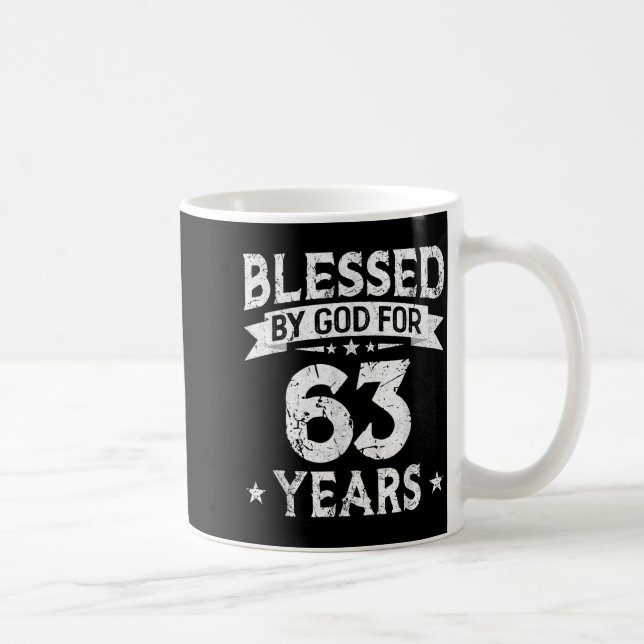 Years Blessed God 63 Old 63th Coffee Mug (Right)