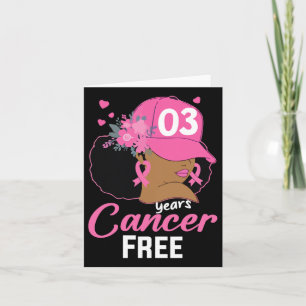 Years Cancer Free Survivor Breast Cancer Black Wom Card