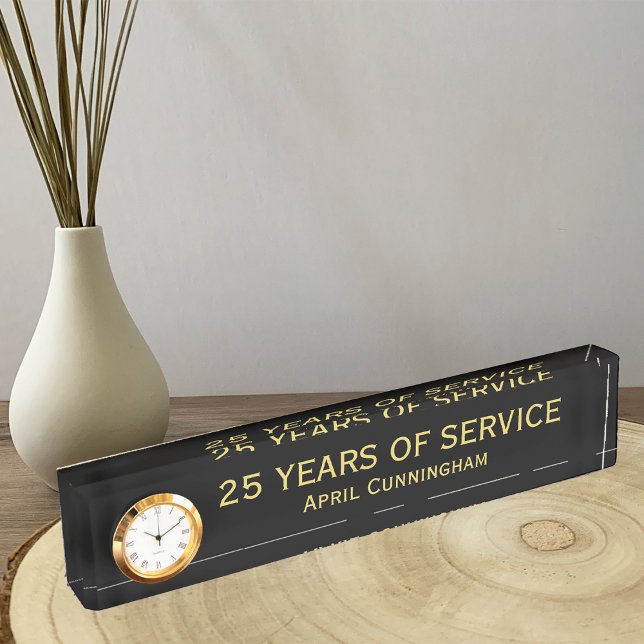Years of Service Employee Awards Desk Name Plate (Creator Uploaded)