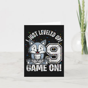 Years Old 9th Birthday Wolf Boy Girl Gifts Video G Card