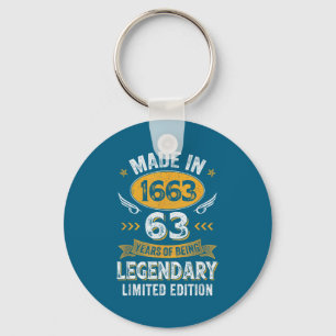 Years Women Vintage 1963 63 Old Birthday Keychain