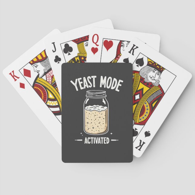 Yeast Mode Activated Baking Cooking Chef  Playing Cards (Back)