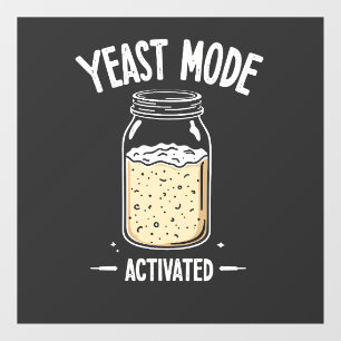 Yeast Mode Activated Baking Cooking Chef Window Cling