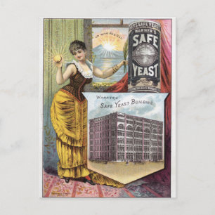 Yeast vintage ad postcard