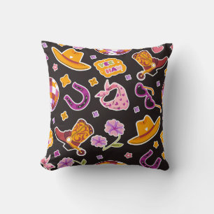 Yee Haw Cowboy Boots Hat Deco Throw Pillow