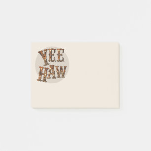 Yee haw cowboy saying western lights post-it notes